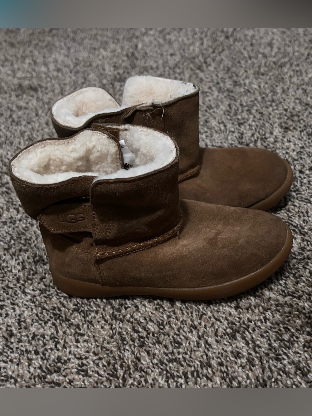 UGG Kids Brown Suede Shearling Boots